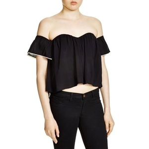 Olivaceous Black off the shoulder top